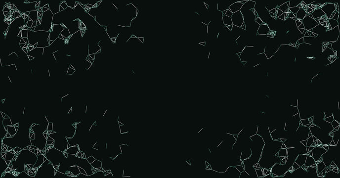 Procedural Network Mesh Art background illustration