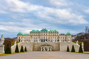 The fragment of old palace in Belvedere. Architecture photography. Wien. Vienna. Austria. Europe.