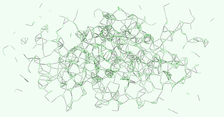 Procedural Network Mesh Art background illustration