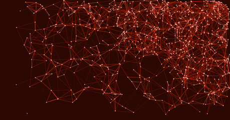 Procedural Network Mesh Art background illustration