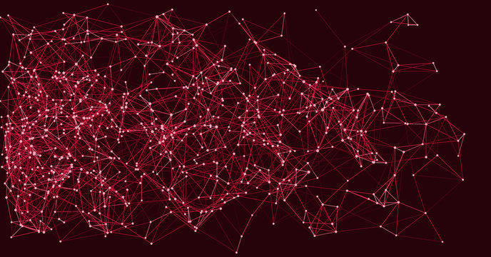 Procedural Network Mesh Art background illustration