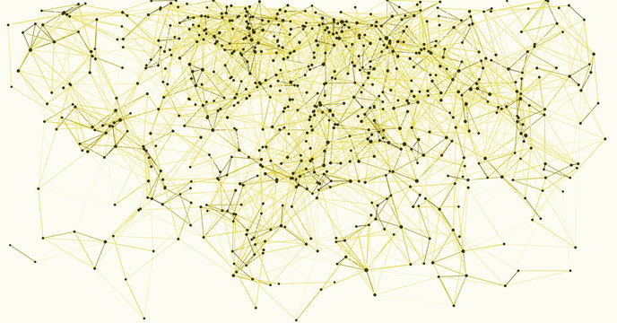 Procedural Network Mesh Art background illustration