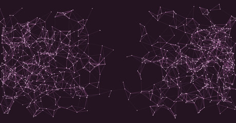 Procedural Network Mesh Art background illustration