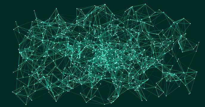 Procedural Network Mesh Art background illustration