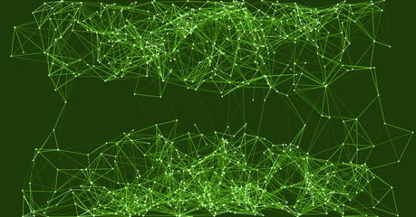 Procedural Network Mesh Art background illustration