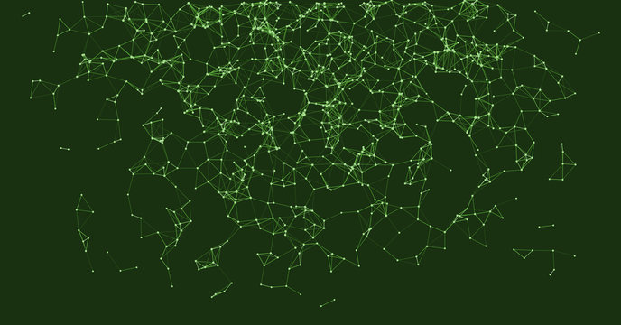 Procedural Network Mesh Art background illustration