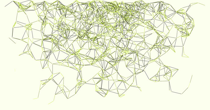 Procedural Network Mesh Art background illustration