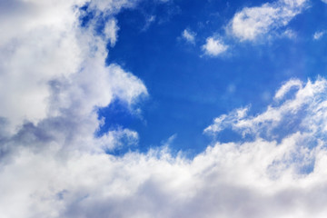 Naklejka na ściany i meble Blue sky with clouds. Background image
