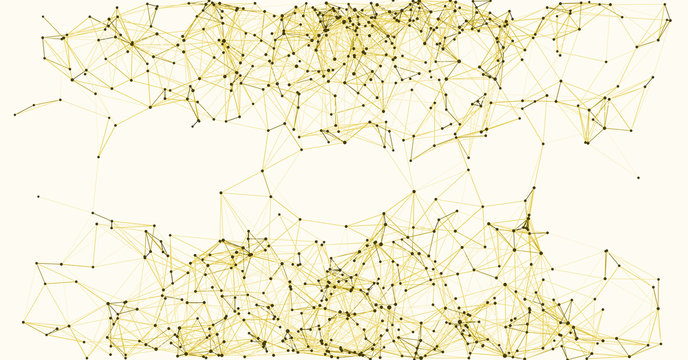 Procedural Network Mesh Art background illustration