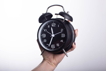 Watch. Time. Alarm clock. Time to go home. Time to have sex. Hands. Hands holding rider. Black and...