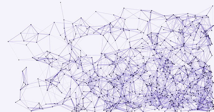 Procedural Network Mesh Art background illustration