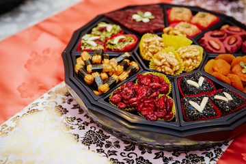 Korean traditional wedding cuisine and snack