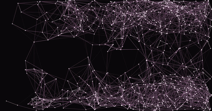 Procedural Network Mesh Art background illustration