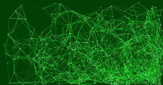 Procedural Network Mesh Art background illustration