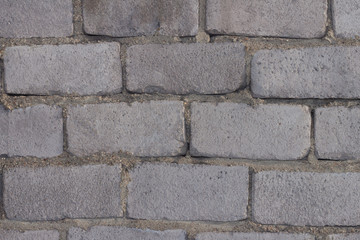 Texture of gray cinder block wall. Surface, material for design.