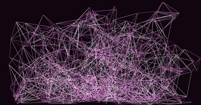 Procedural Network Mesh Art background illustration