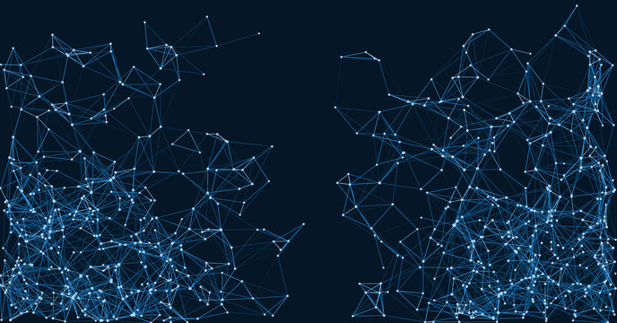 Procedural Network Mesh Art background illustration