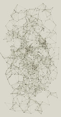 Procedural Network Mesh Art background illustration