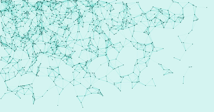 Procedural Network Mesh Art background illustration