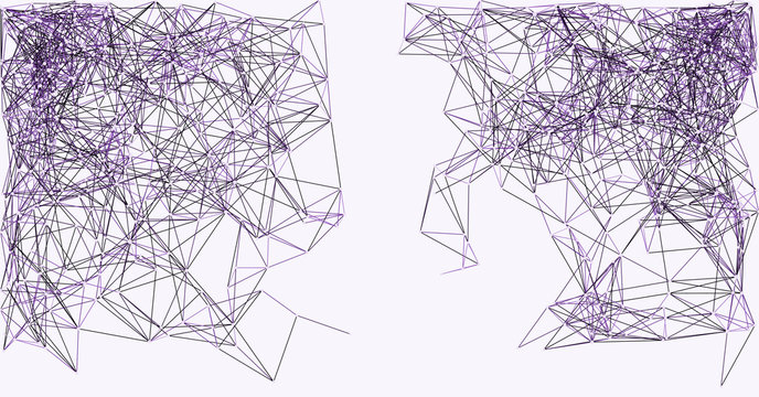 Procedural Network Mesh Art background illustration