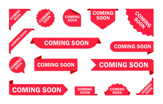 Coming soon. A set of banners coming soon. Vector