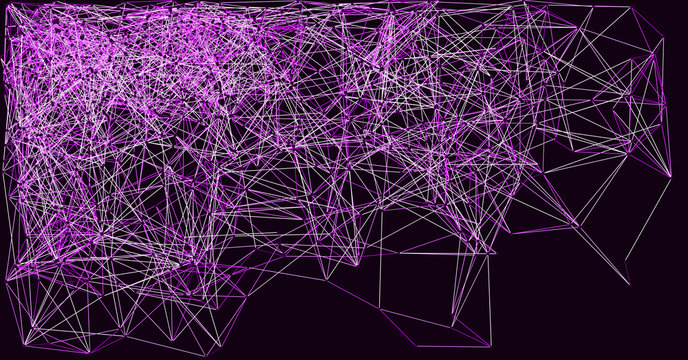 Procedural Network Mesh Art background illustration