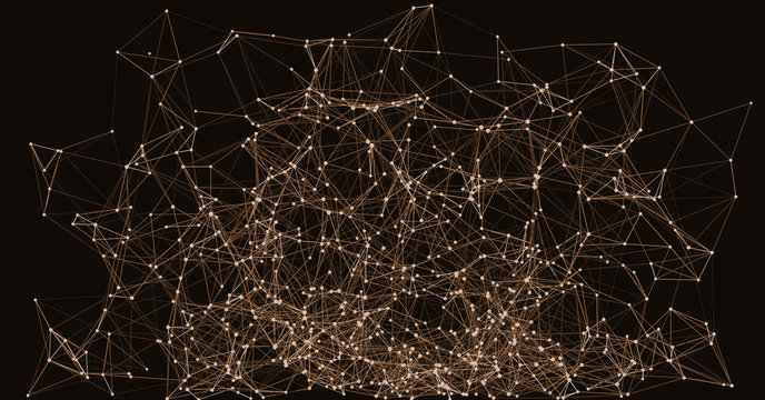 Procedural Network Mesh Art background illustration