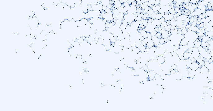 Procedural Network Mesh Art background illustration