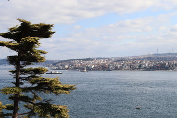 View at the Bosphorus in Istanbul, Turkey