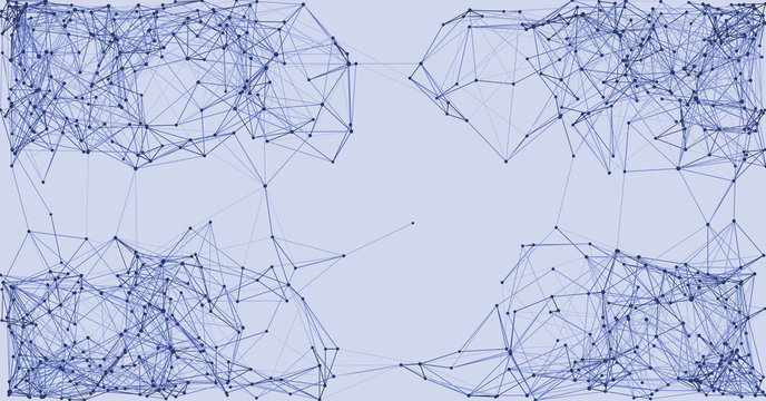 Procedural Network Mesh Art background illustration