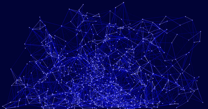Procedural Network Mesh Art background illustration