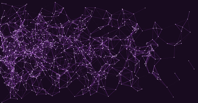 Procedural Network Mesh Art background illustration