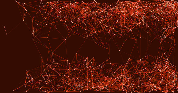 Procedural Network Mesh Art background illustration