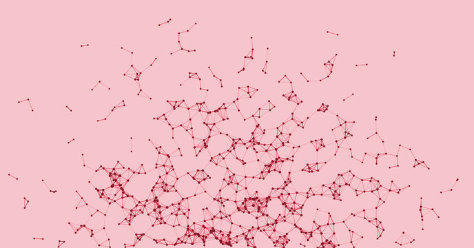 Procedural Network Mesh Art background illustration
