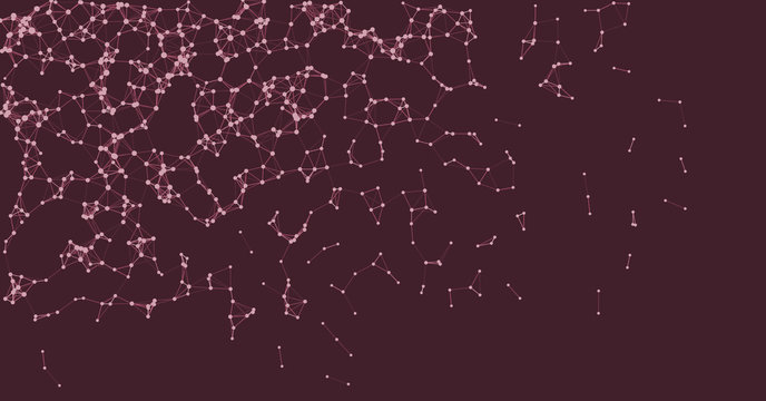 Procedural Network Mesh Art background illustration