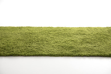 new green carpet close up