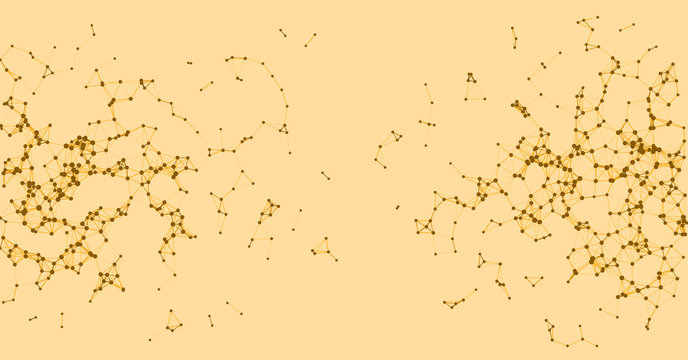 Procedural Network Mesh Art background illustration