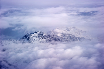 Fototapeta na wymiar aerial view of Himalaya mountain