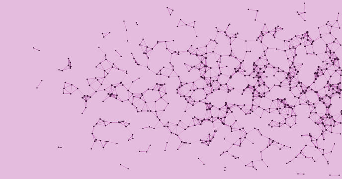 Procedural Network Mesh Art background illustration