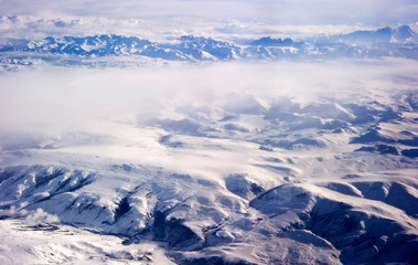 Fototapeta na wymiar Aerial photo in Tibet 