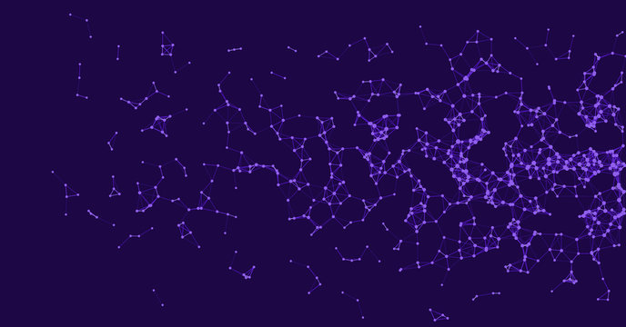 Procedural Network Mesh Art background illustration