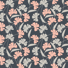 Beautiful seamless pattern with cute flowers - 333210291