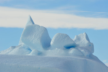Beautiful view of icebergs in Snow Hill Antarctica