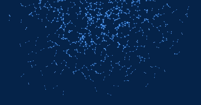 Procedural Network Mesh Art background illustration