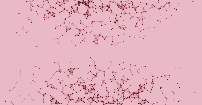 Procedural Network Mesh Art background illustration