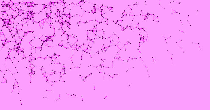 Procedural Network Mesh Art background illustration