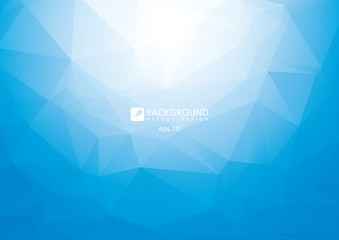 Blue White Light Polygonal Mosaic Background, Vector illustration, Business Design Templates