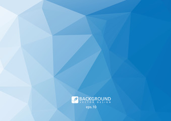 Blue White Light Polygonal Mosaic Background, Vector illustration, Business Design Templates