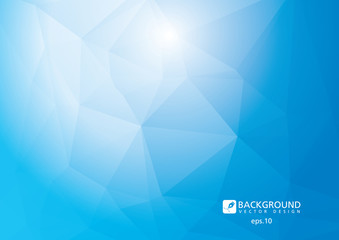 Blue White Light Polygonal Mosaic Background, Vector illustration, Business Design Templates