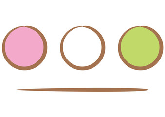 お花見の三色団子